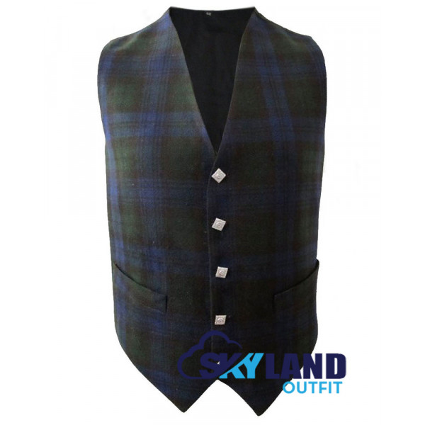 Scottish Black Watch Tartan Vest / Irish Formal Ta...