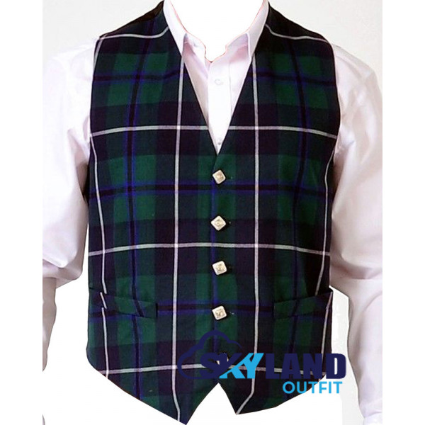 Scottish Douglas Blue Vest / Irish Formal Tartan W...