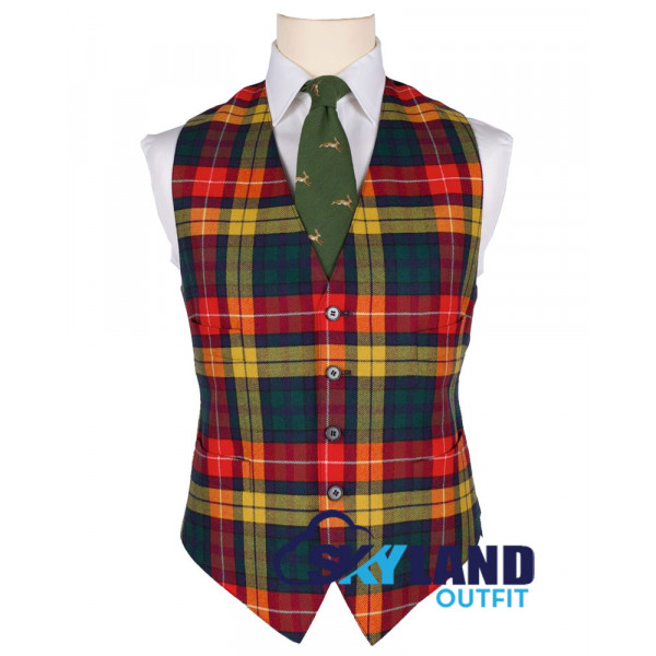 Scottish Buchanan Vest / Irish Formal Tartan Waist...