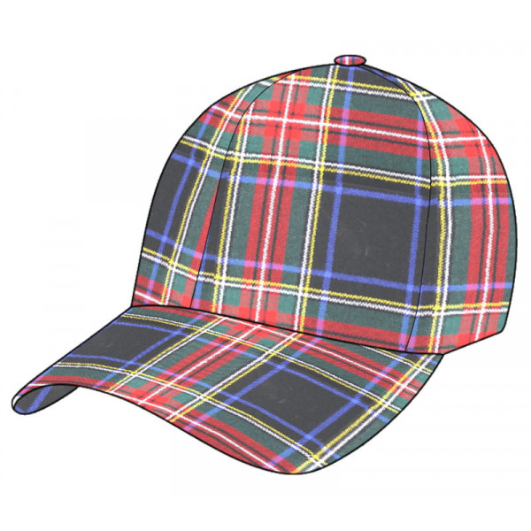 Men / Women Fashion Leisure Grid Fad All-Match Plaid Baseball Cap Peaked Cap