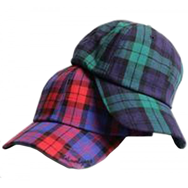 Men / Women Fashion Leisure Grid Fad All-Match Irish National Tartan Plaid Baseball Cap Peaked Cap