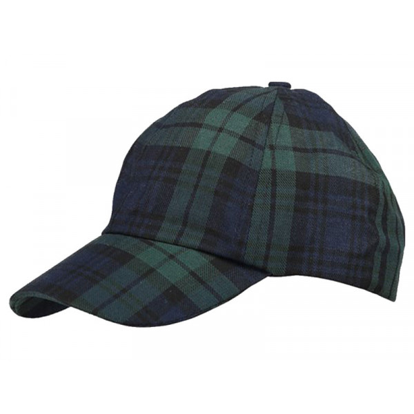 Men / Women Fashion Leisure Grid Fad All-Match Black Watch Tartan Plaid Baseball Cap Peaked Cap