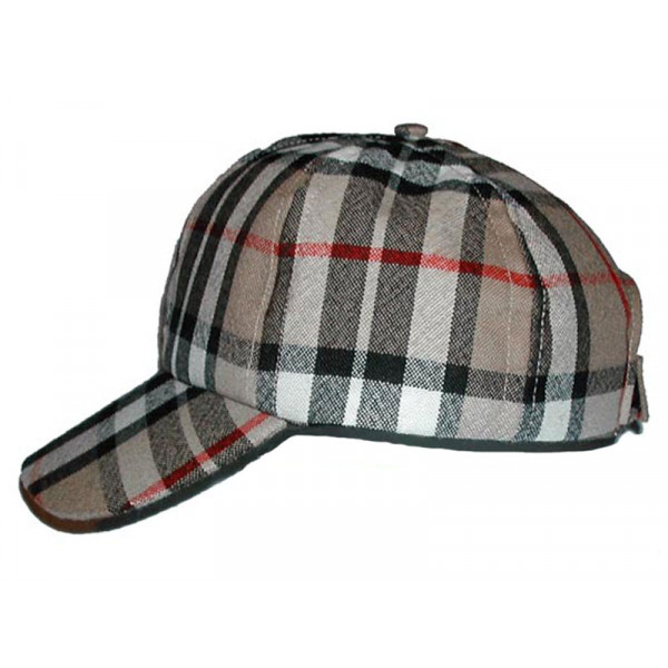 Men / Women Fashion Leisure Grid Fad All-Match Camel Thomson Tartan Plaid Baseball Cap Peaked Cap