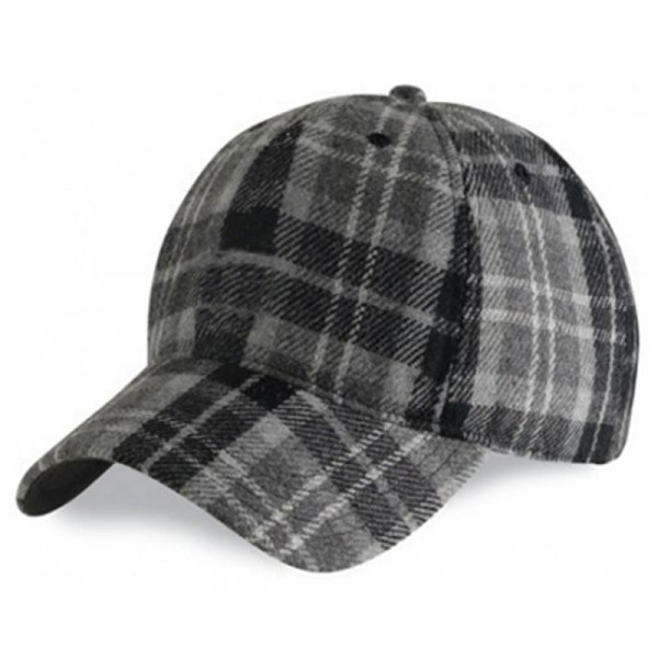 Men / Women Fashion Leisure Grid Fad All-Match Gray Watch Tartan Plaid Baseball Cap Peaked Cap