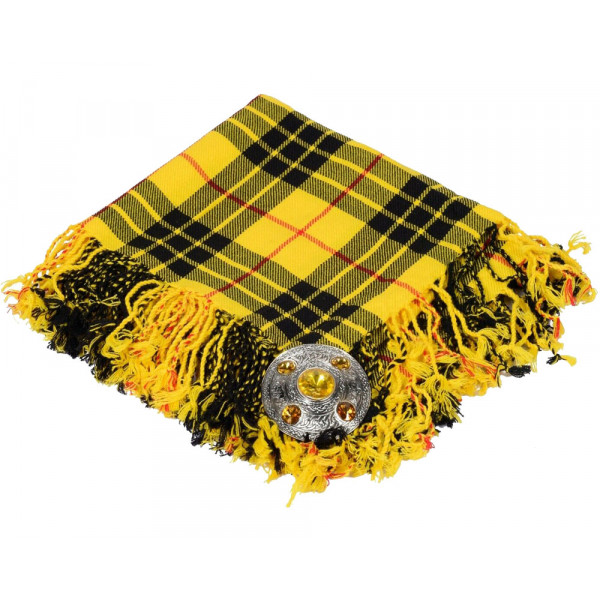 High Quality Scottish Kilt Fly Plaid Purled, Fringed Acrylic Wool in McLeod of Lewis Tartan