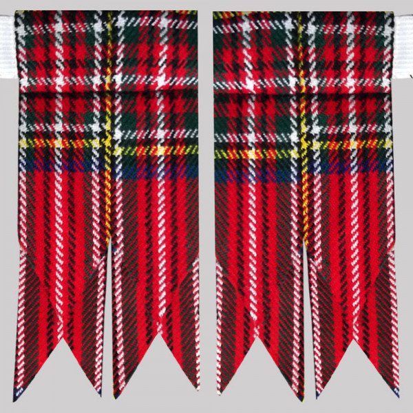 Royal Stewart Tartan Kilt Flashes and Garters