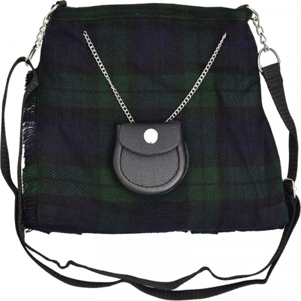 Scottish Black Watch Tartan Ladies Kilt Shaped Pur...