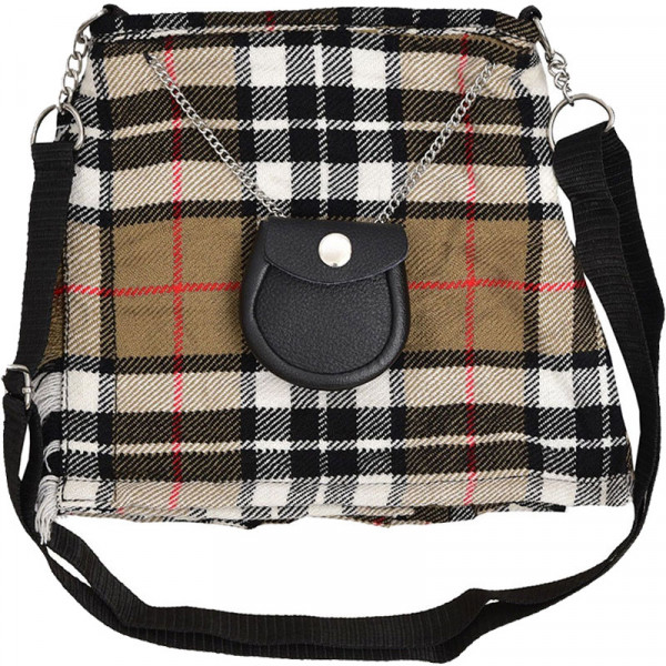 Scottish Camel Thompson Tartan Ladies Kilt Shaped ...